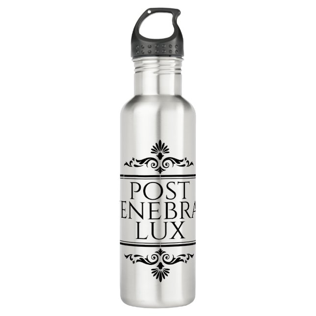 Post Tenebras Lux Edelstahlflasche (Vorderseite)