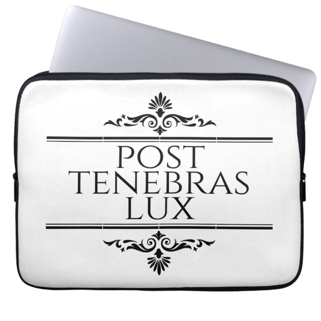 Post Tenebras Lux Laptopschutzhülle (Vorderseite)
