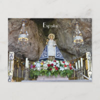 Post Virgen de Covadonga en Asturias, España