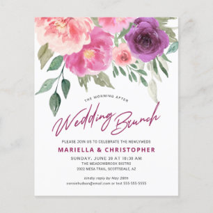 Post-Wedding-Brunch-Watercolor-Rosen-Pfingstrosen  Flyer