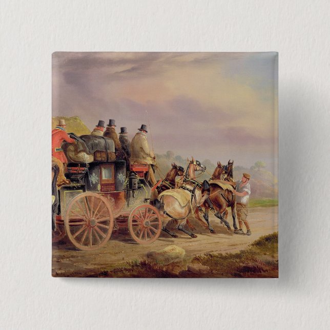 Post-Züge auf der Straße: Das "Quecksilber" Devonp Button (Vorderseite)