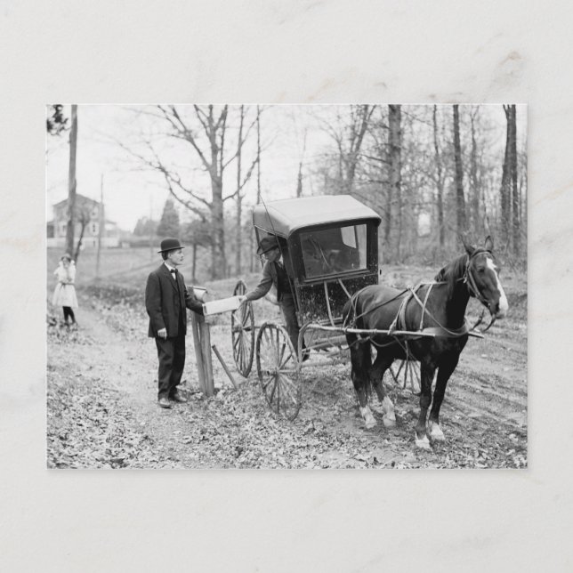 Postabteilung Paketpost Postkarte (Vorderseite)