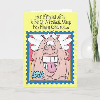 POSTAGE BRIEFMARKE Geburtstagskarte (Version 2) Karte