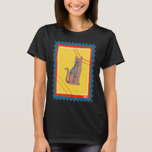 Postage Briefmarke Space Cat Alien T-Shirt