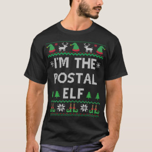 Postal Elf Ugly Christmas Post Worker Mailm T-Shirt