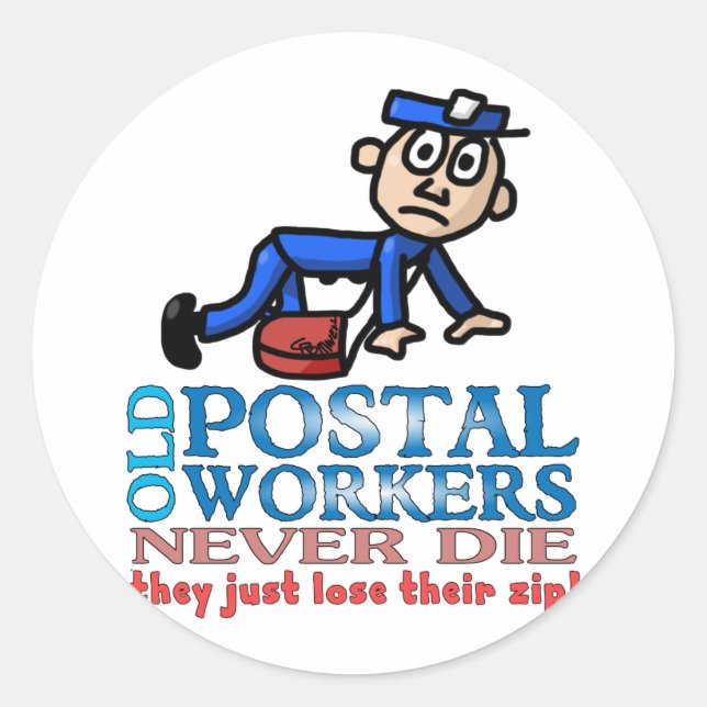 Postal Epitaph Runder Aufkleber (Vorderseite)