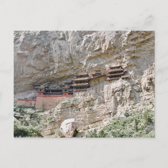 Postal templo colgante en Datong, China Postkarte (Vorderseite)