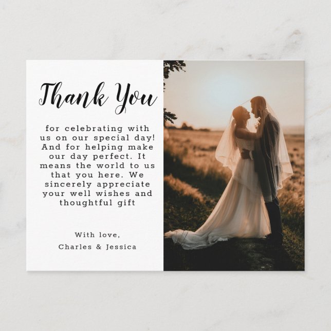 Postal Thank You Postcard Postkarte (Vorderseite)