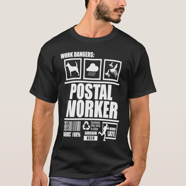 Postal Worker Handling Postman Mailman T-Shirt (Vorderseite)