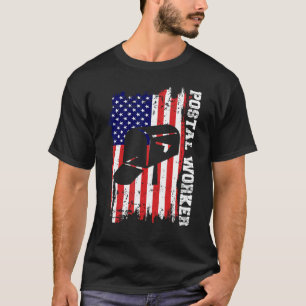 Postal Worker Vintag USA Flag Mailman 4. Juli T-Shirt