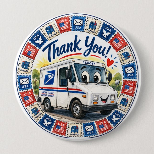 Postal Workers Appreciation  Button (Vorderseite)