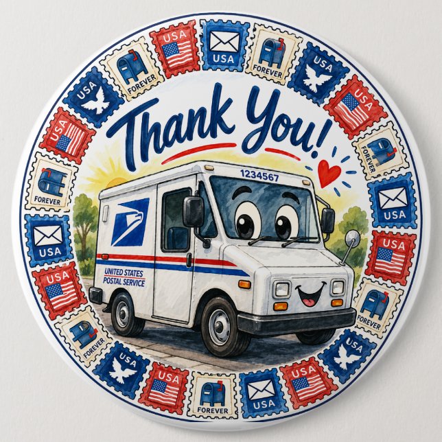 Postal Workers Appreciation  Button (Vorderseite)