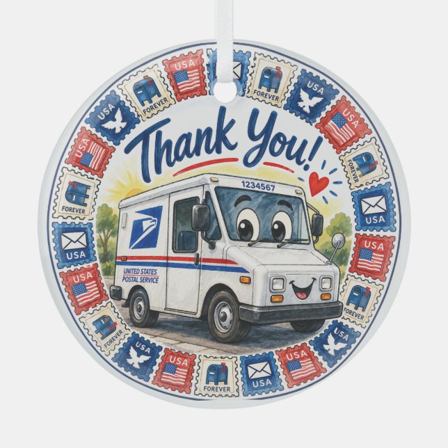 Postal Workers Appreciation  Ornament Aus Glas (Vorderseite)