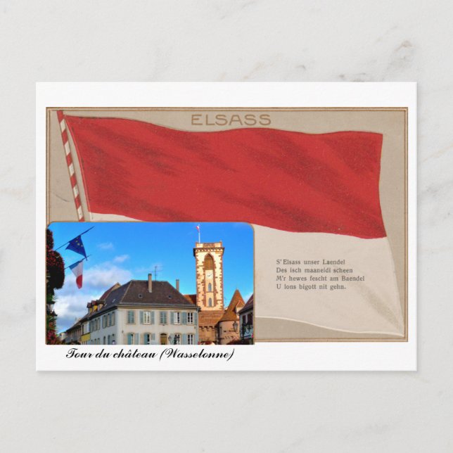 Postale "Elsass Tour du château Wasselonne" Postkarte (Vorderseite)
