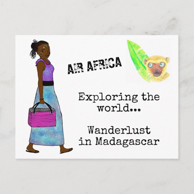 Postale Wanderlust auf Madagaskar Postkarte (Vorderseite)