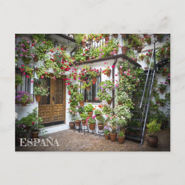 postalischer Patio andaluz en Córdoba, España Postkarte (Vorderseite)