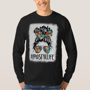 Postallife Mail Carrier Postarbeiter gebleicht Mot T-Shirt