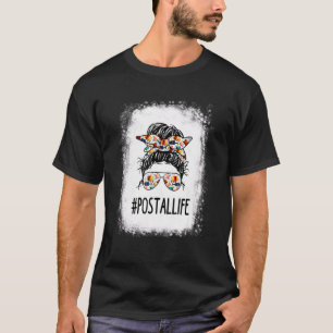 Postallife Messy Bun Mail Carrier Postal Worker Ma T-Shirt