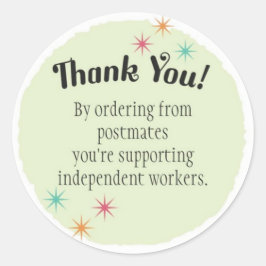 Postamateure Danke Runder Aufkleber