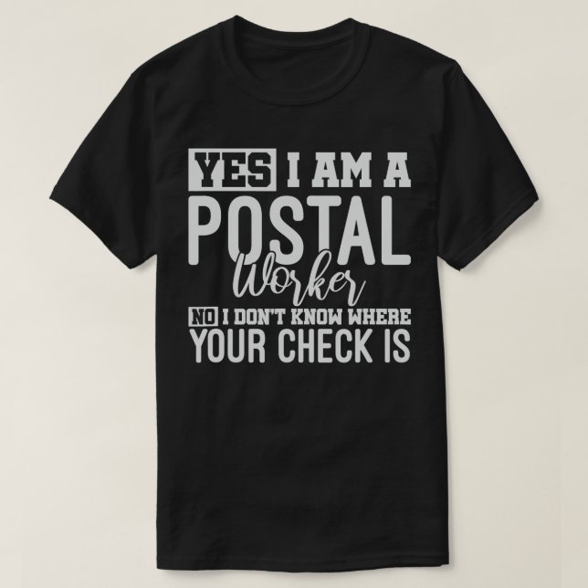 Postamt Postman Mailman Postal Service T-Shirt (Design vorne)