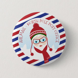 Postamt Santa Claus Button