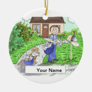 Postangestellter - Frau Keramik Ornament