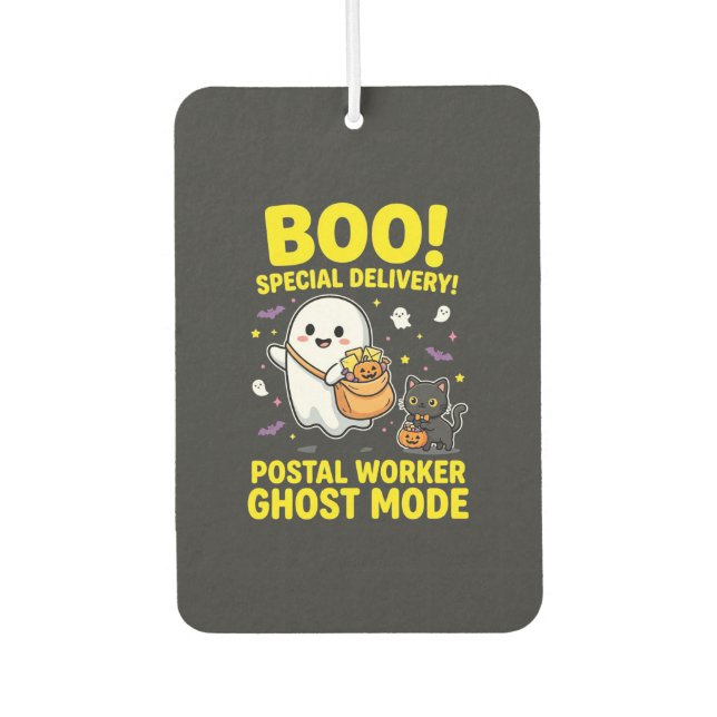 Postangestellter Geist Modus Halloween Design_1 Autolufterfrischer (Vorderseite)
