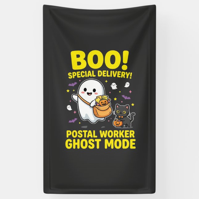 Postangestellter Geist Modus Halloween Design_1 Banner (Vertikal)
