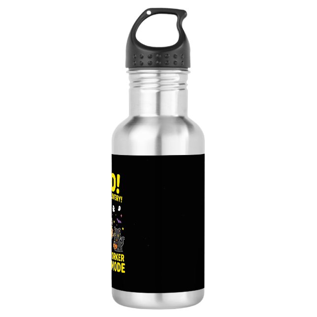 Postangestellter Geist Modus Halloween Design_1 Edelstahlflasche (Vorderseite)