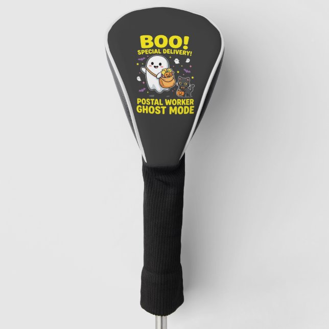Postangestellter Geist Modus Halloween Design_1 Golf Headcover (Vorderseite)