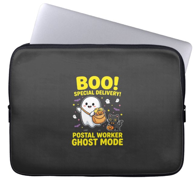 Postangestellter Geist Modus Halloween Design_1 Laptopschutzhülle (Vorderseite)