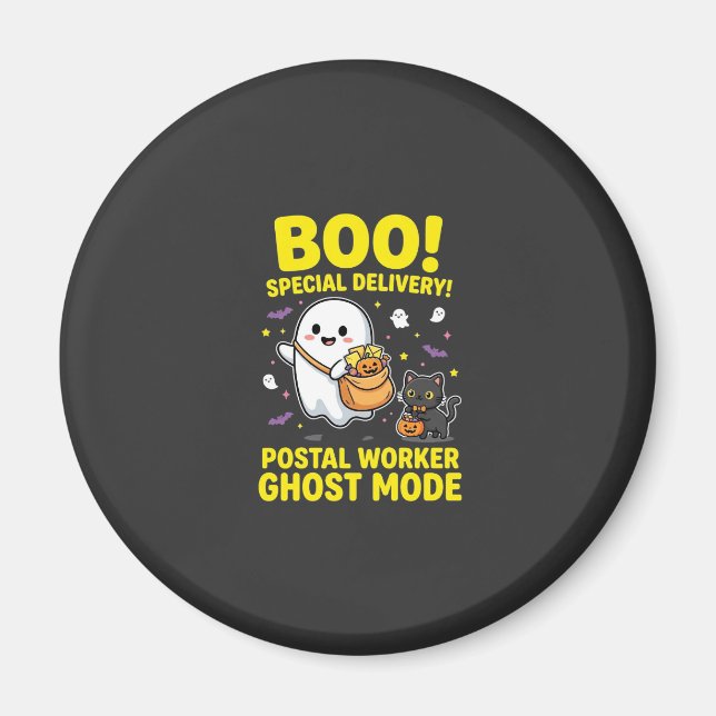 Postangestellter Geist Modus Halloween Design_1 Magnet (Vorne)
