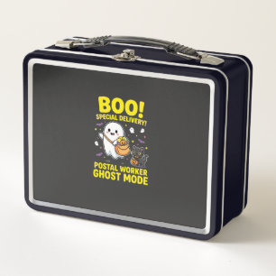Postangestellter Geist Modus Halloween Design_1 Metall Brotdose
