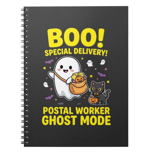 Postangestellter Geist Modus Halloween Design_1 Notizblock (Vorderseite)