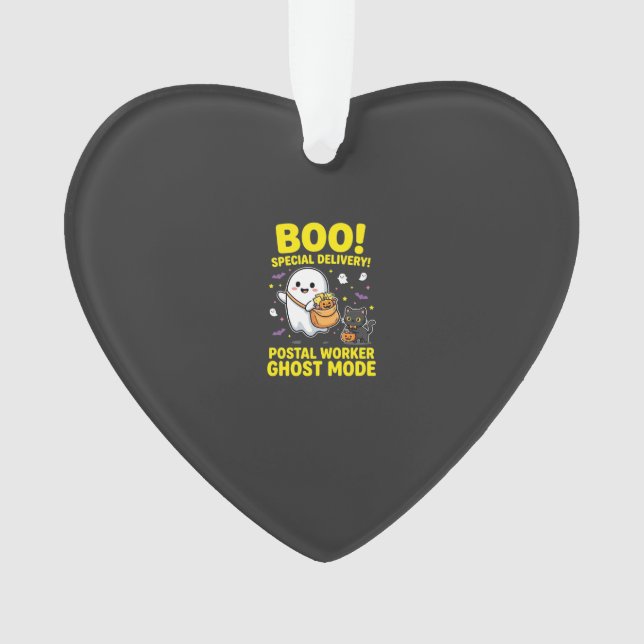 Postangestellter Geist Modus Halloween Design_1 Ornament (Vorderseite)