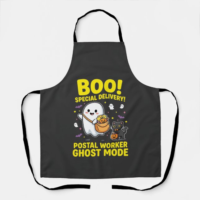 Postangestellter Geist Modus Halloween Design_1 Schürze (Vorderseite)