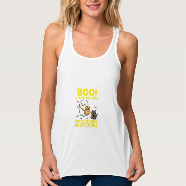 Postangestellter Geist Modus Halloween Design_1 Tank Top (Vorderseite)