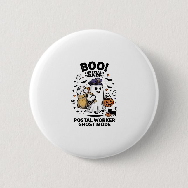 Postangestellter Geist Modus Halloween Lieferung D Button (Vorderseite)