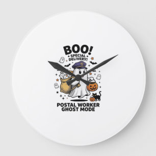 Postangestellter Geist Modus Halloween Lieferung D Große Wanduhr