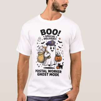 Postangestellter Geist Modus Halloween Lieferung D T-Shirt