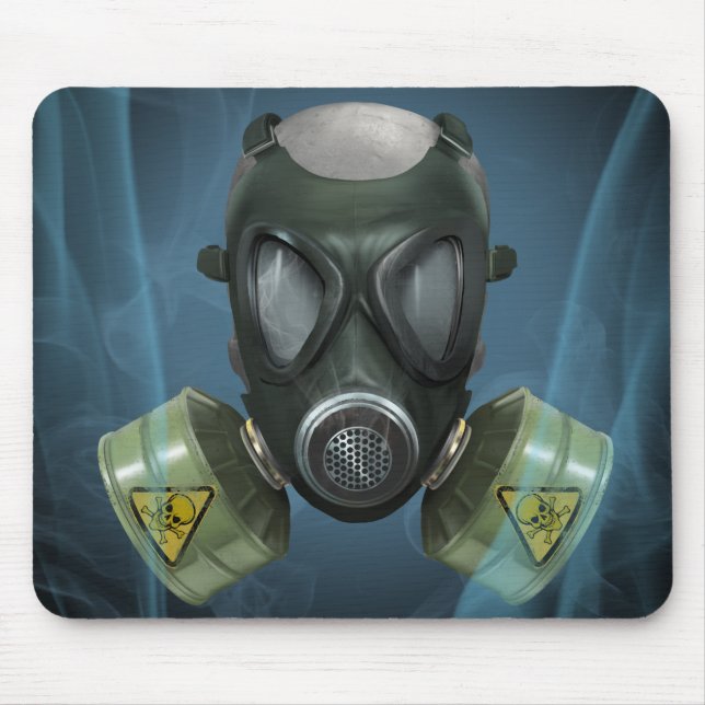 Postapokalyptische Gasmaske Mousepad (Vorne)