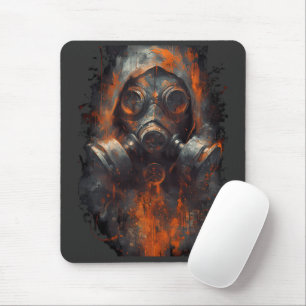 Postapokalyptische Gasmaske Toxischer Grunge Mousepad