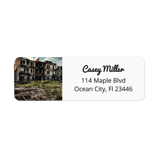 Postapokalyptische Zerstörung | Ausgegebene Gebäud (Vorne)