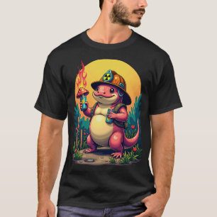 Postapokalyptischer Kitsch Axolotl Pilzsammler S T-Shirt