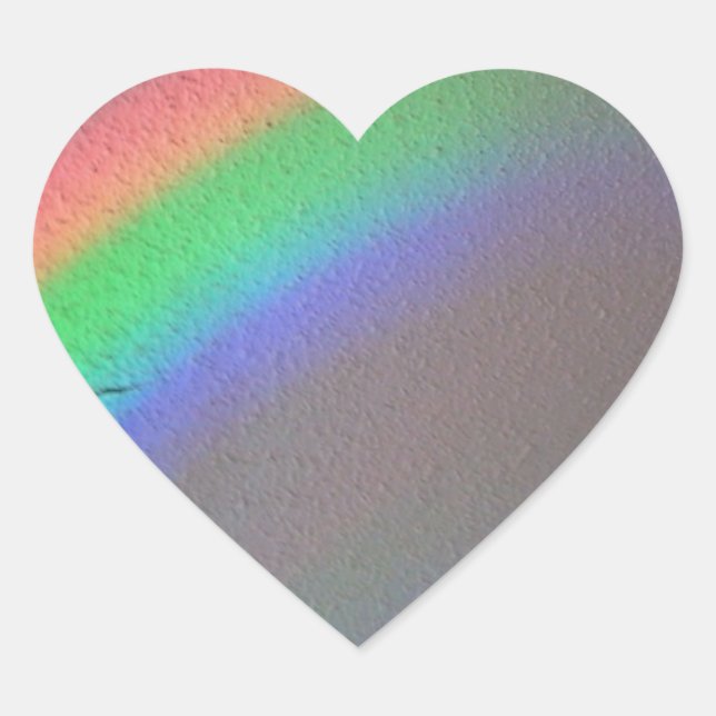 postapokalyptischer Regenbogen Herz-Aufkleber (Vorderseite)