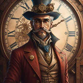 Postappokalyptic Steampunk Man v1.3 Seidenpapier