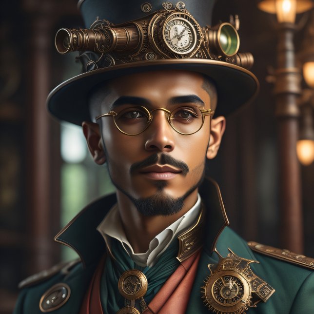 Postappokalyptic Steampunk Man v7 Seidenpapier (Von Creator hochgeladen)