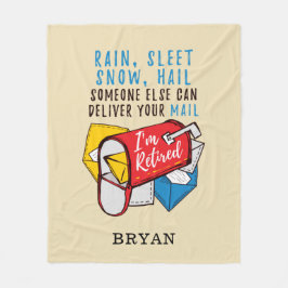 Postarbeiter-Altersvorsorge Mailman Personalisiert Fleecedecke