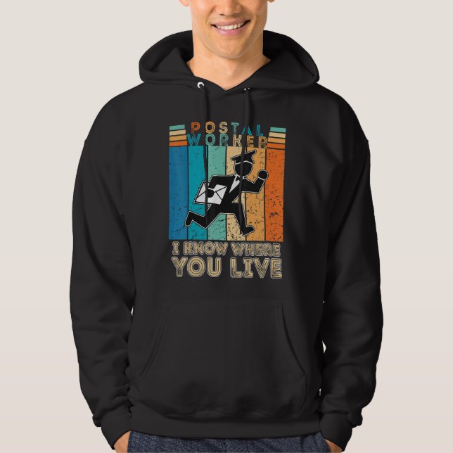 Postarbeiter Funny Carrier Mailman Post Da Hoodie (Vorderseite)