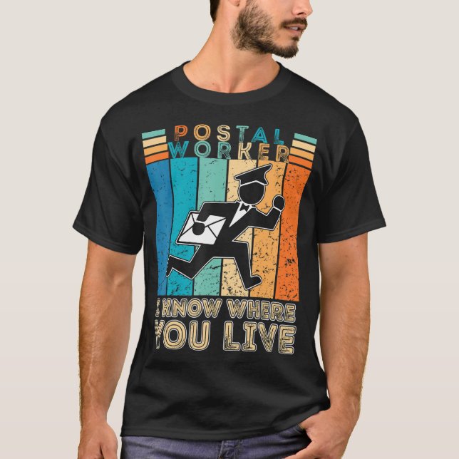 Postarbeiter Funny Carrier Mailman Post Da T-Shirt (Vorderseite)